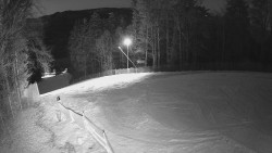 Prostřední část sjezdovky a snowpark