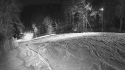 Prostřední část sjezdovky a snowpark