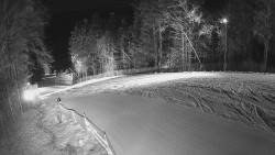 Prostřední část sjezdovky a snowpark