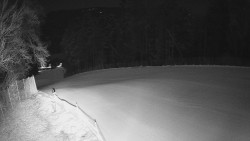 Prostřední část sjezdovky a snowpark