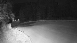 Prostřední část sjezdovky a snowpark