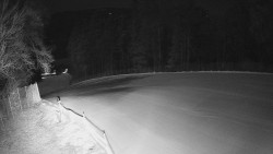 Prostřední část sjezdovky a snowpark
