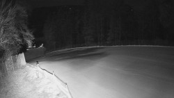Prostřední část sjezdovky a snowpark
