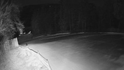 Prostřední část sjezdovky a snowpark