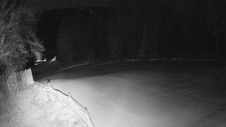 Prostřední část sjezdovky a snowpark