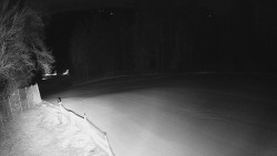 Prostřední část sjezdovky a snowpark