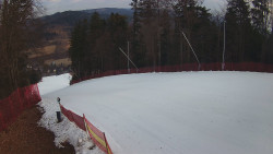 Prostřední část sjezdovky a snowpark