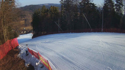 Prostřední část sjezdovky a snowpark