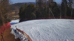 Prostřední část sjezdovky a snowpark