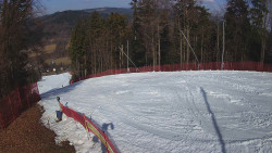Prostřední část sjezdovky a snowpark