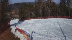 Prostřední část sjezdovky a snowpark