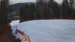 Prostřední část sjezdovky a snowpark