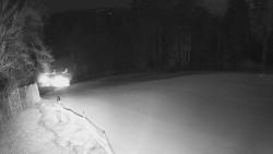 Prostřední část sjezdovky a snowpark