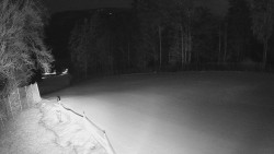 Prostřední část sjezdovky a snowpark