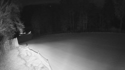 Prostřední část sjezdovky a snowpark