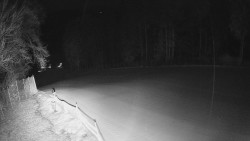 Prostřední část sjezdovky a snowpark