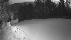 Prostřední část sjezdovky a snowpark