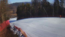 Prostřední část sjezdovky a snowpark