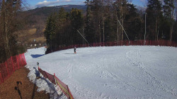Prostřední část sjezdovky a snowpark