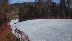Prostřední část sjezdovky a snowpark