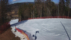 Prostřední část sjezdovky a snowpark