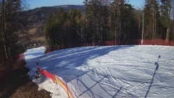 Prostřední část sjezdovky a snowpark