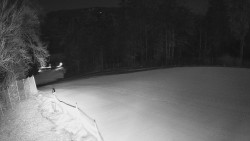 Prostřední část sjezdovky a snowpark