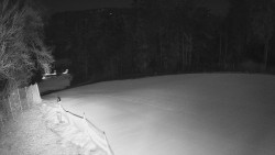 Prostřední část sjezdovky a snowpark