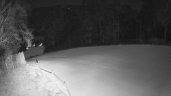 Prostřední část sjezdovky a snowpark