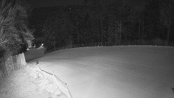 Prostřední část sjezdovky a snowpark