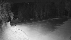 Prostřední část sjezdovky a snowpark