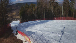 Prostřední část sjezdovky a snowpark