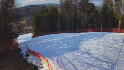 Prostřední část sjezdovky a snowpark