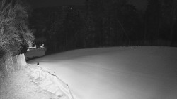 Prostřední část sjezdovky a snowpark