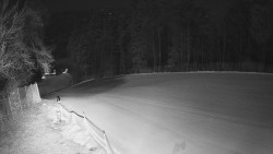 Prostřední část sjezdovky a snowpark
