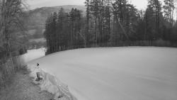 Prostřední část sjezdovky a snowpark