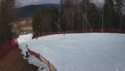 Prostřední část sjezdovky a snowpark