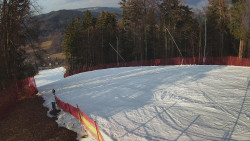 Prostřední část sjezdovky a snowpark
