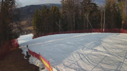 Prostřední část sjezdovky a snowpark