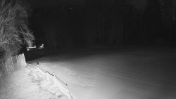 Prostřední část sjezdovky a snowpark