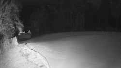 Prostřední část sjezdovky a snowpark