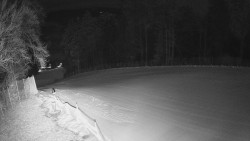 Prostřední část sjezdovky a snowpark