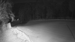 Prostřední část sjezdovky a snowpark