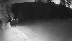 Prostřední část sjezdovky a snowpark