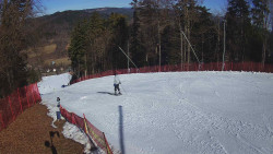 Prostřední část sjezdovky a snowpark