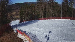 Prostřední část sjezdovky a snowpark