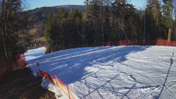 Prostřední část sjezdovky a snowpark