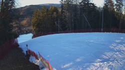 Prostřední část sjezdovky a snowpark