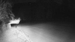 Prostřední část sjezdovky a snowpark