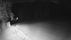 Prostřední část sjezdovky a snowpark